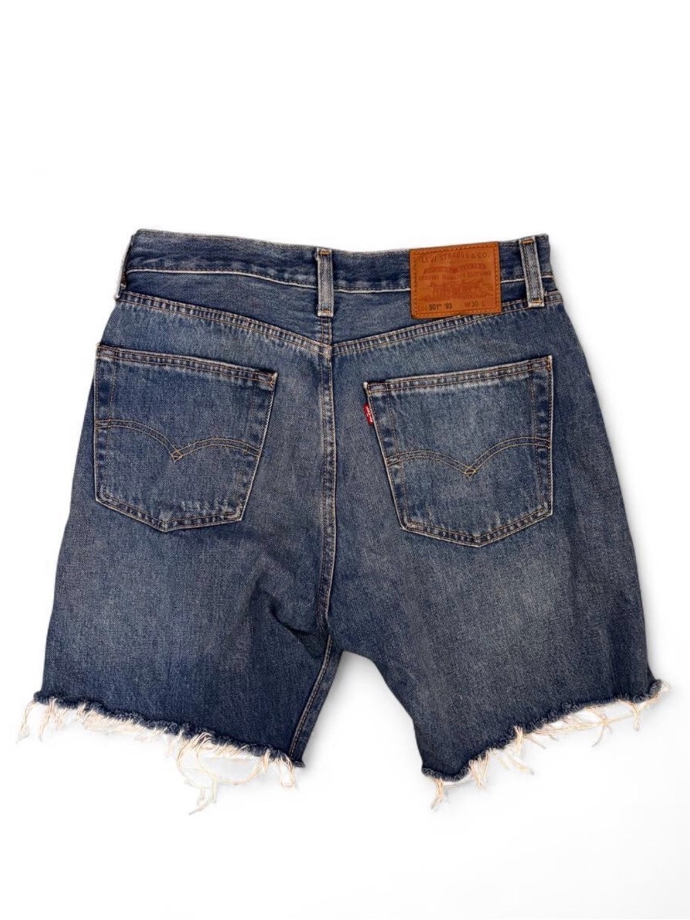 Levi's Dark Blue Denim Cutoff Shorts